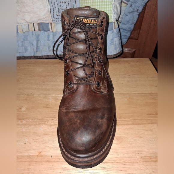 Carolina Men\'s Brown Leather Boots CA 6025 In A Size 10.5D. Good Condition main image 13